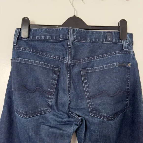 Seven For All Mankind Medium Dark Wash Standard Straight Leg Jeans Women's 31 - Picture 13 of 16